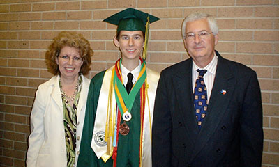 Michael at graduation