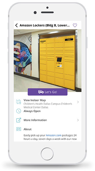 Image of Amazon lockers in Children's mobile app
