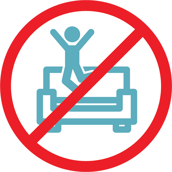 Illustration of a kid jumping on a couch