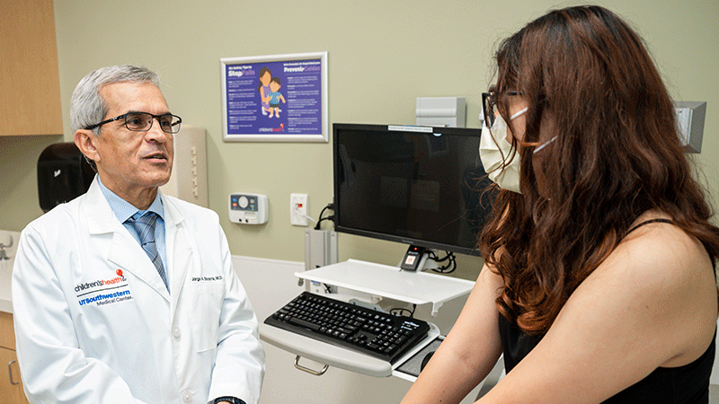 Dr. Jorge Bezera with patient Emily - GI Transplant - Children's Health