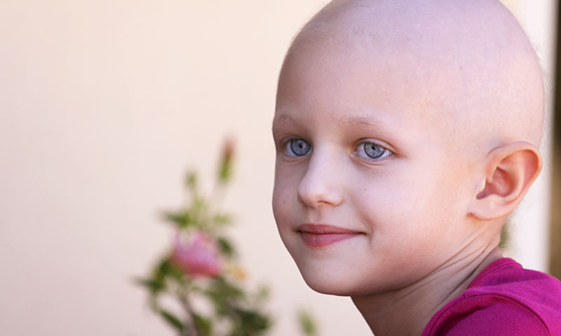 little girl, cancer patient