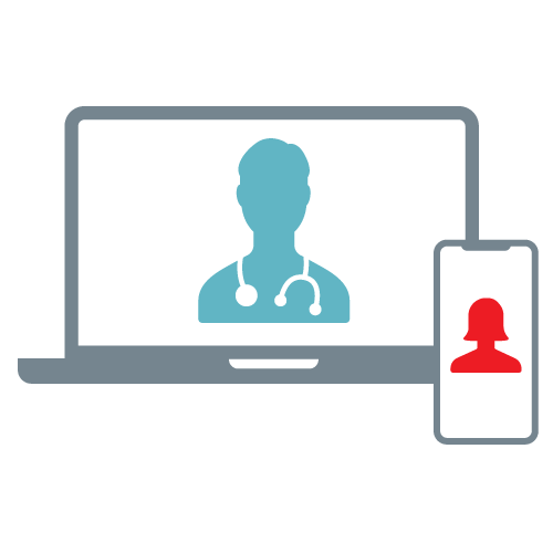 icon for virtual care doctor