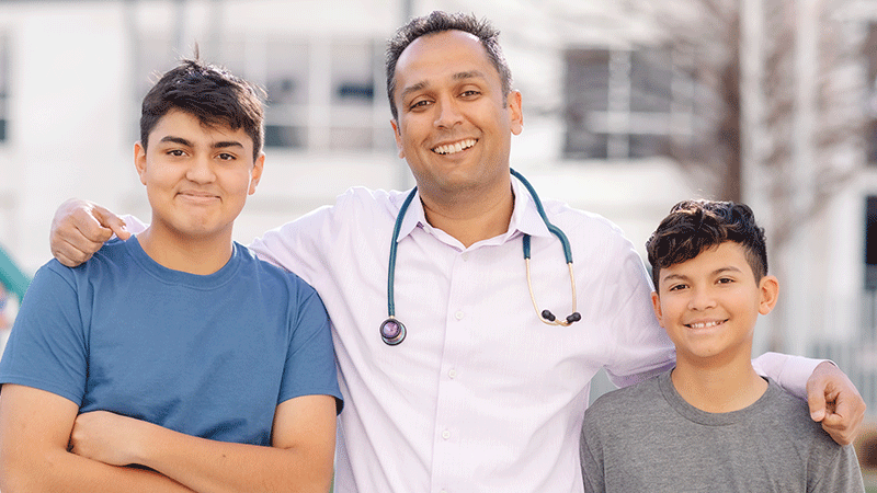 Dr. Pandya, pediatric general surgery with patients - Children's Health