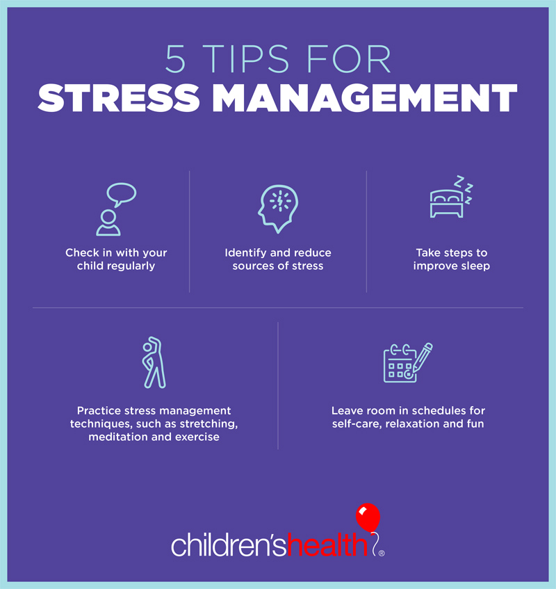 Stress management tips for teens and families Children's Health
