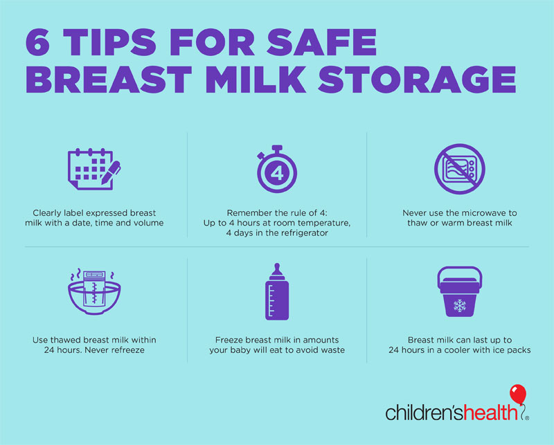 6 tips for safe breast milk storage.