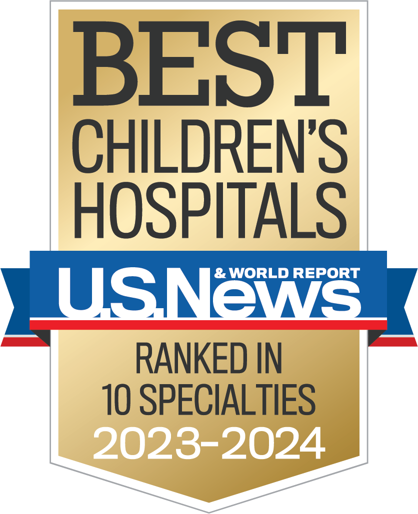 Ranked in all 10 pediatric specialties thanks to our caregivers.